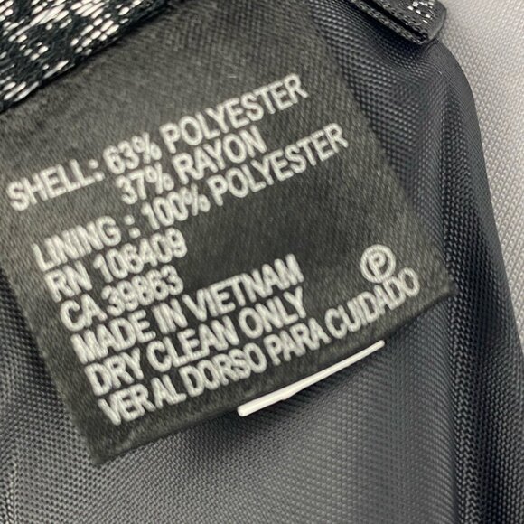 Tahari ASL Women's NWT Black Silver Doris-D Straight Belted Career Skirt 4/W28 - Picture 9 of 9